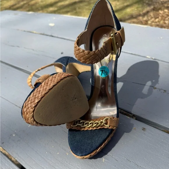 Guess Marciano Stylish Women's Heels with Woven Strap S/7.5 - Picture 7 of 15